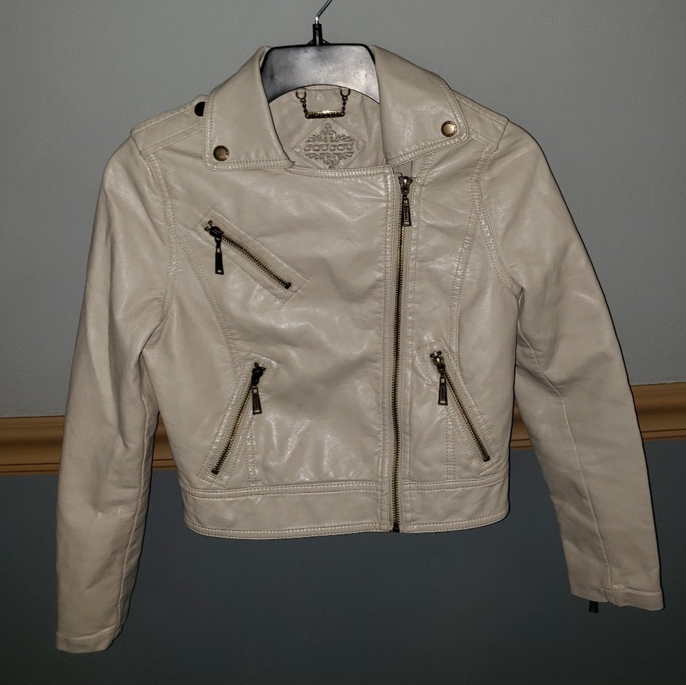 Jou Jou Tan Leather Jacket